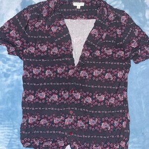 Earthbound Mens S Paisley Button Down Shirt